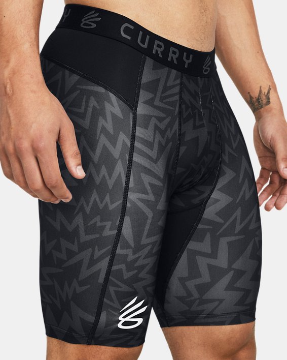 Men's Curry HeatGear® Printed Shorts in Black image number 2